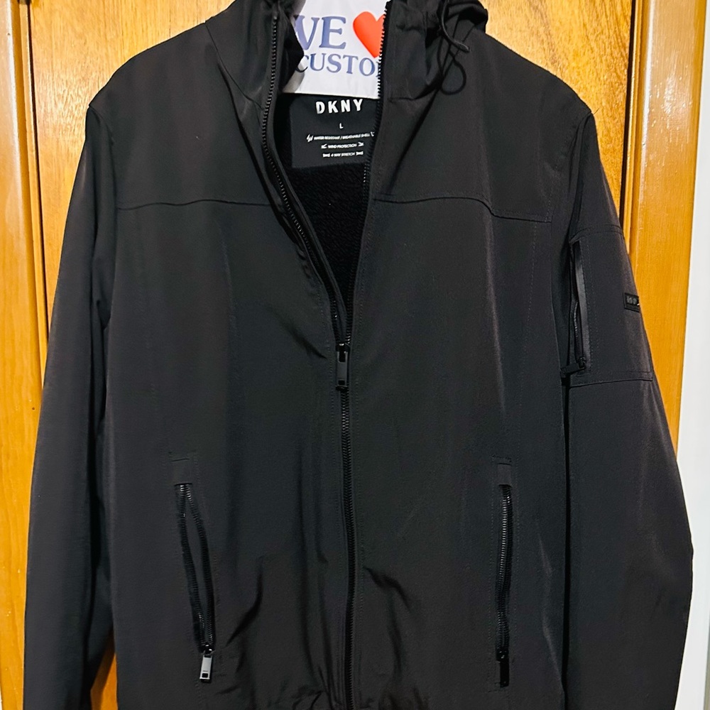 DKNY Women Water Resistant/Breathable Shell Jacket  (Size L)